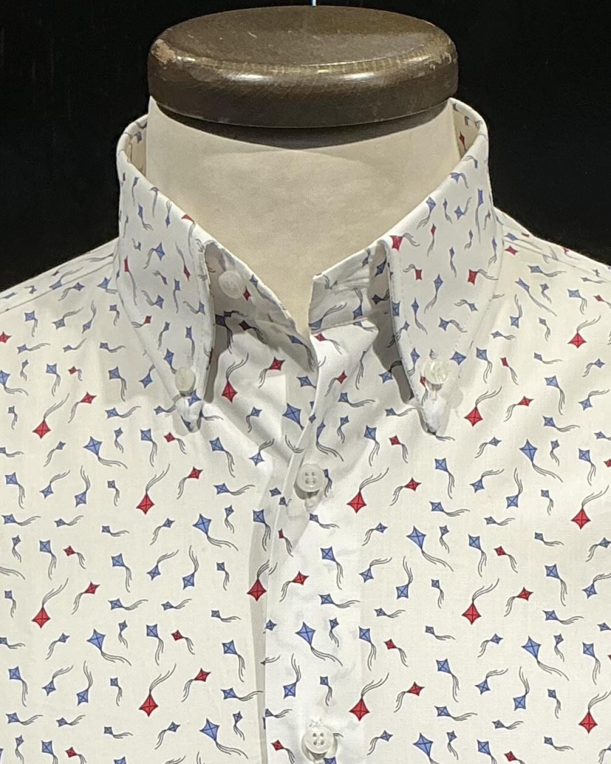 Camicia cotone stampato  Bianco
