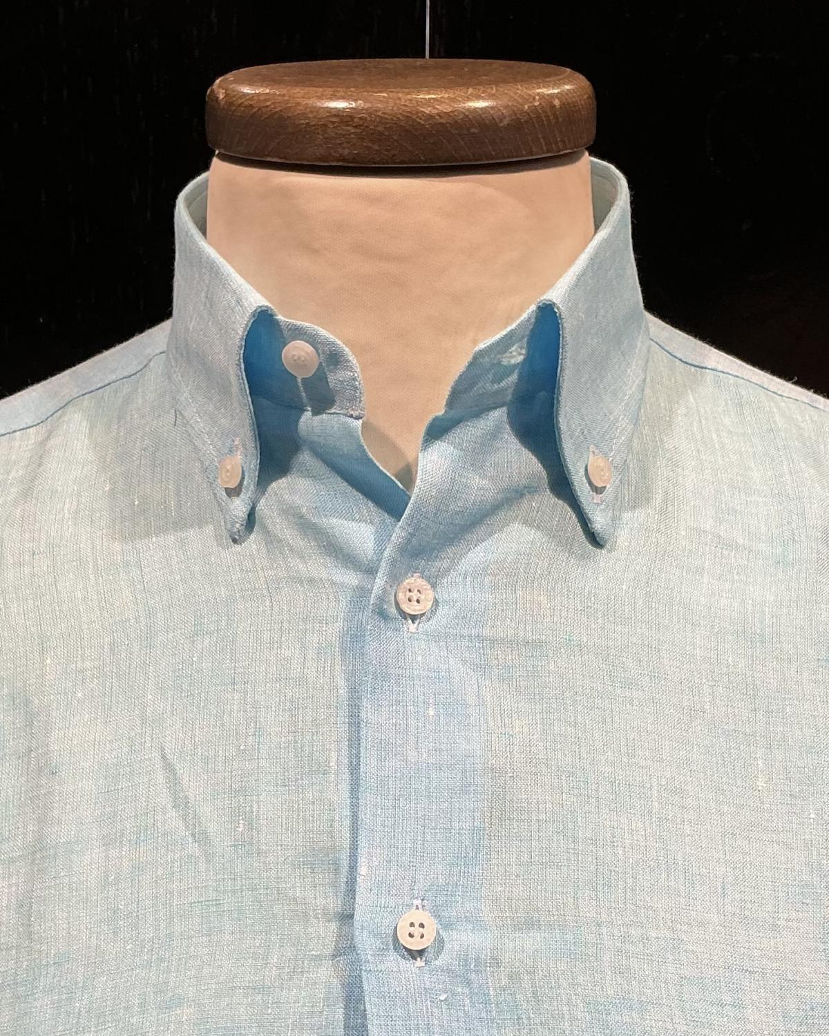 Camicia puro lino Acqua
