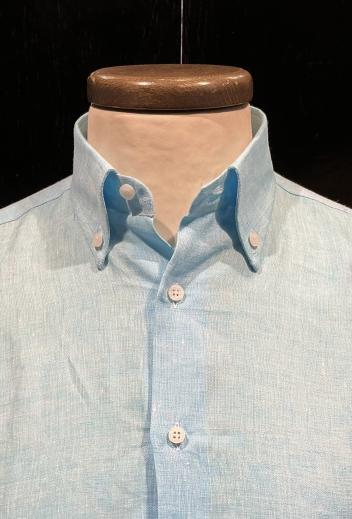 Camicia puro lino Acqua