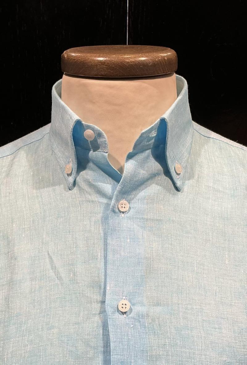 Camicia puro lino Acqua