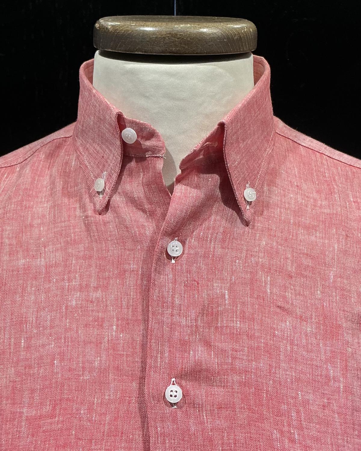 Camicia puro lino Ciliegia