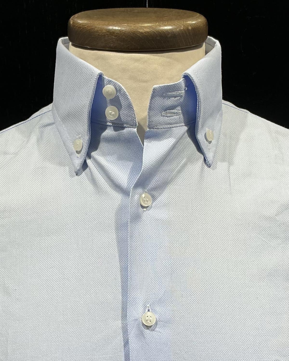 Button down Nido d’ape Cielo