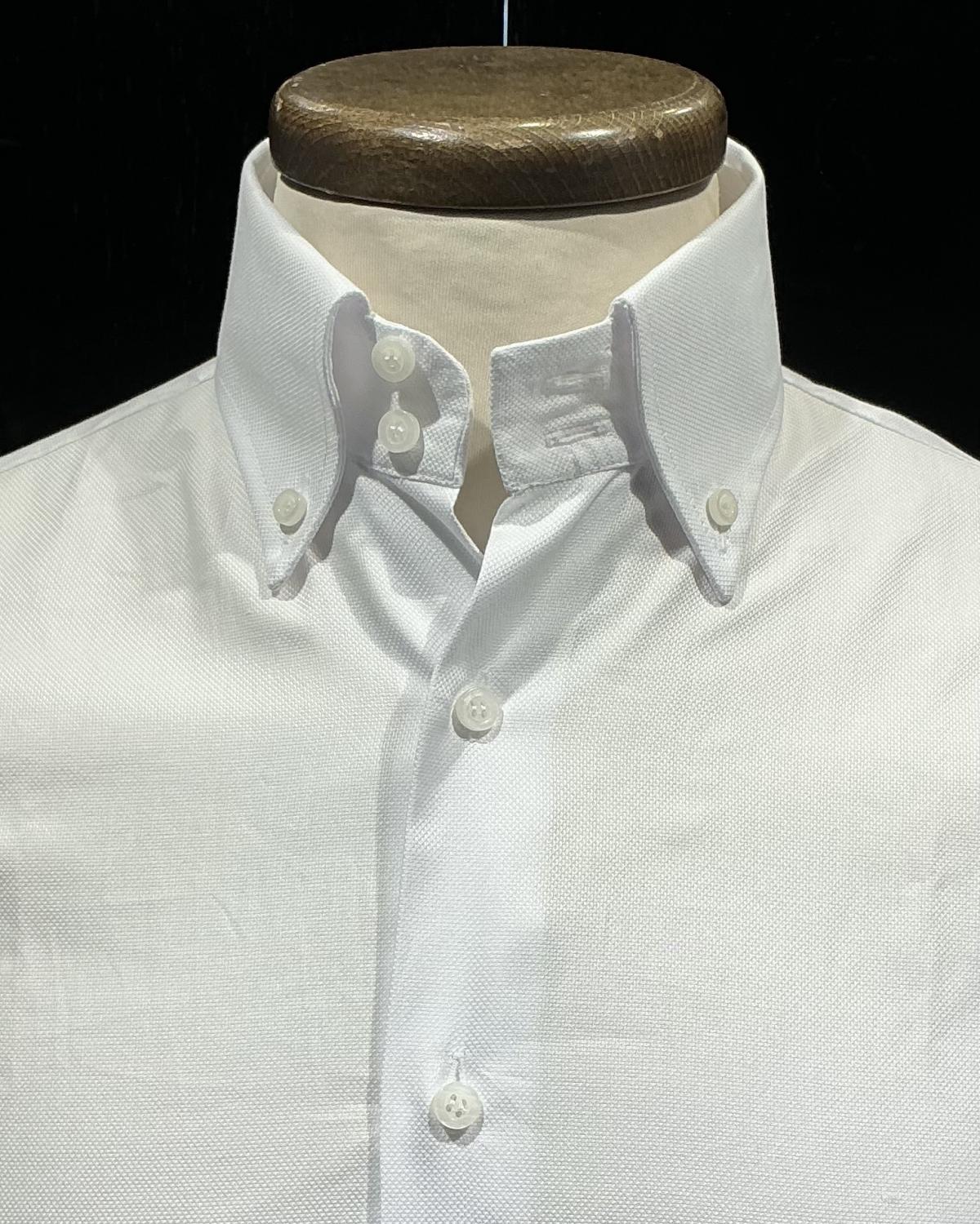 Button down Nido d’ape Bianco