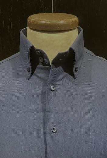 Button down Nido d’ape Blu notte