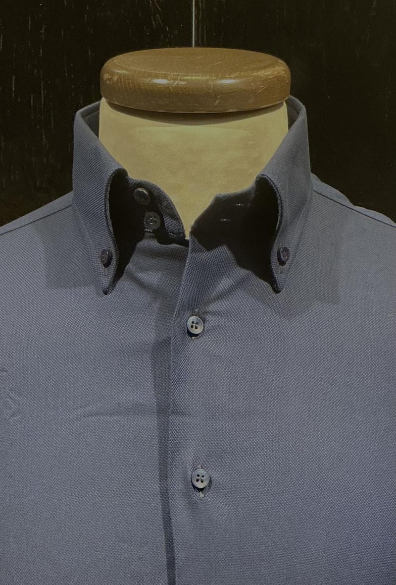 Button down Nido d’ape Blu notte