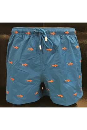 Blu con Squali Arancioni
