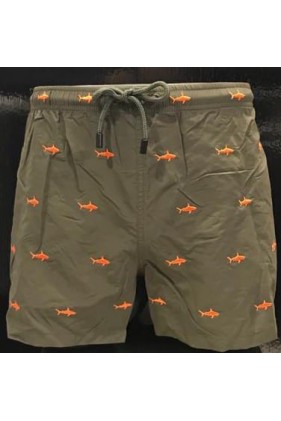 Verde Militare con Squali Arancioni